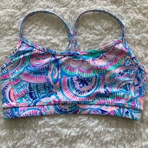Lilly Pulitzer Luxletic Sports Bra Happy As A Clam Print